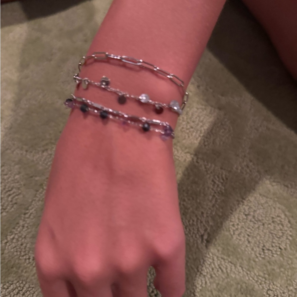Pura Vida Silver and Black Charm Bracelets